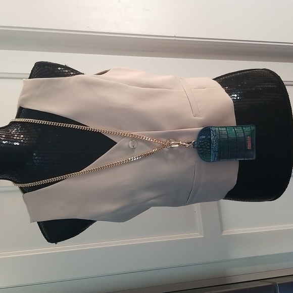 SOLD! NWT!Brahmin Stevie Blue Topaz Croc Embossed Leather ID Card Case Lanyard - Picture 4 of 15